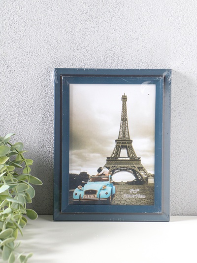 Фоторамка для фото 13×18 см «Остин», пластик, иссиня-чёрный, 21.5×16.5×1.5 см