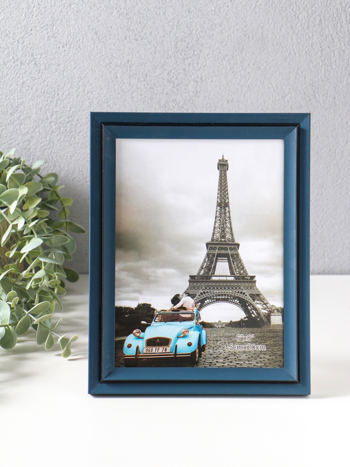 Фоторамка для фото 15×20 см «Остин», пластик, иссиня-чёрный, 23.5×18.5×1.5 см