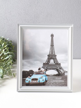 Фоторамка для фото 20×25 см «Остин», пластик, бело-серый, 23.5×18.5×1.5 см