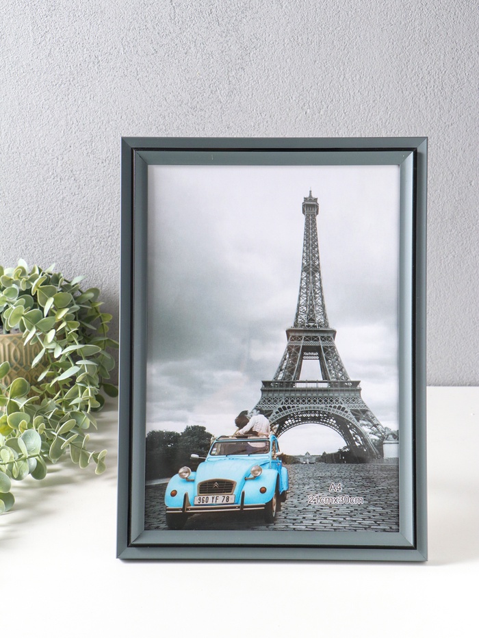 Фоторамка для фото А4 формат «Остин», пластик, серый графит, 33.5×24.5×1.5 см - Фото 1