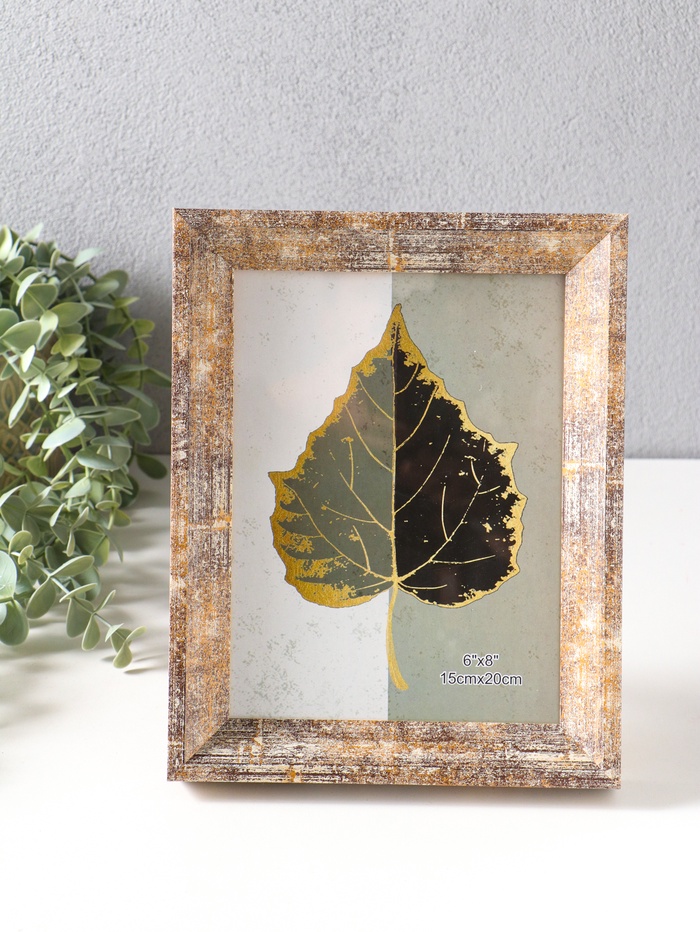 Фоторамка для фото 15×20 см «Прованс», пластик, бежево-коричневый, 23.7×18.8×3 см