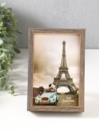 Фоторамка для фото 10×15 см «Ламберто», пластик, бежево-чёрный с под золотом, 16×11×3.5 см  (артикул 10974106)  большой выбор товаров оптом и в розницу по низким ценам с доставкой