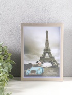 Фоторамка для фото 13×18 см «Ламберто», пластик, серебро с белым, 19×14×3.5 см  (артикул 10974111)  большой выбор товаров оптом и в розницу по низким ценам с доставкой