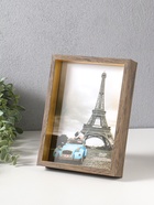 Фоторамка для фото 15×20 см «Ламберто», пластик, бежево-чёрный с под золотом, 21×16×3.5 см  (артикул 10974113)  большой выбор товаров оптом и в розницу по низким ценам с доставкой