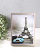 Фоторамка для фото 15×20 см «Ламберто», пластик, серебро с белым, 21×16×3.5 см  (артикул 10974114)  большой выбор товаров оптом и в розницу по низким ценам с доставкой