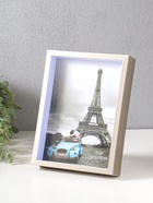 Фоторамка для фото 15×20 см «Ламберто», пластик, серебро с белым, 21×16×3.5 см  (артикул 10974114)  большой выбор товаров оптом и в розницу по низким ценам с доставкой