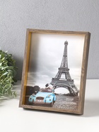 Фоторамка для фото 20×25 см «Ламберто», пластик, бежево-чёрный с под золотом, 26×21×3.5 см  (артикул 10974116)  большой выбор товаров оптом и в розницу по низким ценам с доставкой