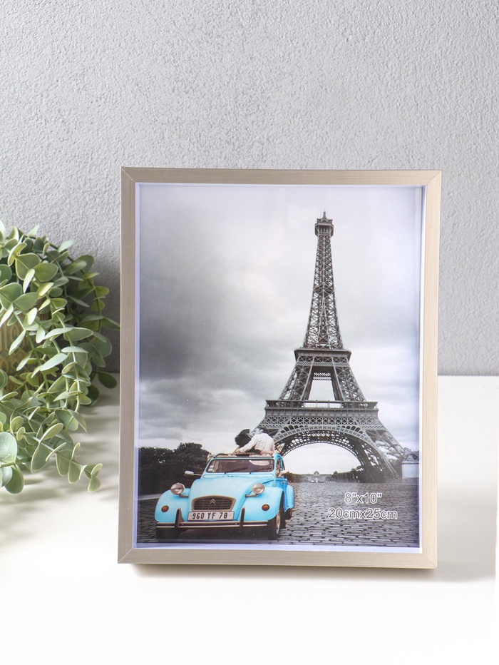 Фоторамка для фото 20×25 см «Ламберто», пластик, серебро с белым, 26×21×3.5 см