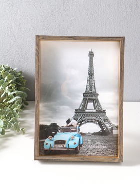 Фоторамка для фото формат А4 «Ламберто», пластик, бежево-чёрный с под золотом, 31×21.8×3.5 см  (артикул 10974119)  большой выбор товаров оптом и в розницу по низким ценам с доставкой