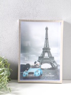 Фоторамка для фото формат А4 «Ламберто», пластик, серебро с белым, 31×21.8×3.5 см  (артикул 10974121)  большой выбор товаров оптом и в розницу по низким ценам с доставкой