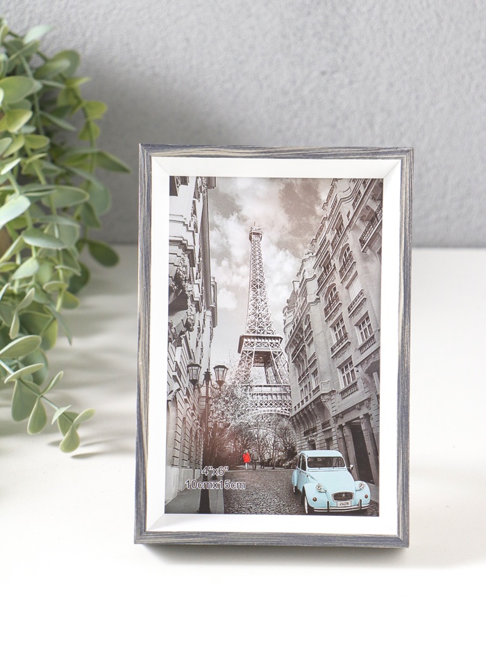 Фоторамка для фото 10×15 см «Данте», пластик, чёрный состаренный, 16×10.8×2.5 см