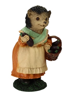 Садовая фигура из полистоуна «Ежиха с баклажанами», 18×13×27 см  (артикул 10976261)  большой выбор товаров оптом и в розницу по низким ценам с доставкой