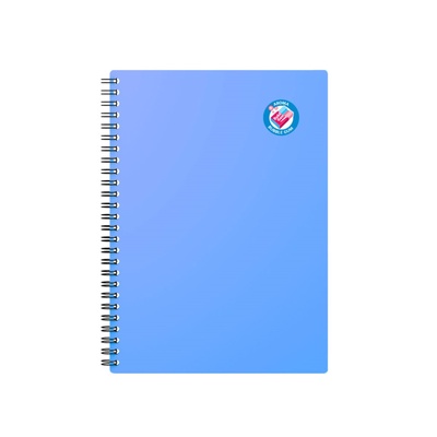 УЦЕНКА Тетрадь 80л кл на спирали ErichKrause Bubble Gum, пластиковая обложка, голубая
