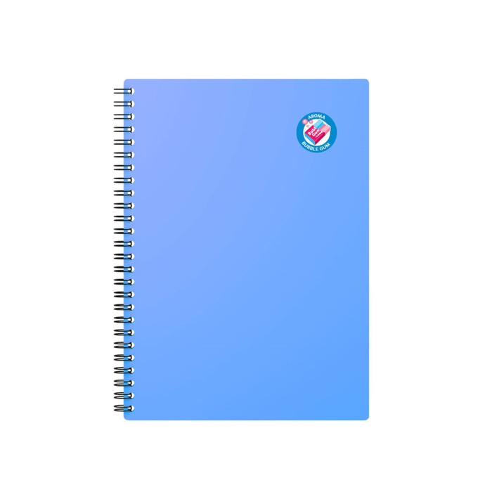 УЦЕНКА Тетрадь 80л кл на спирали ErichKrause Bubble Gum, пластиковая обложка, голубая - Фото 1