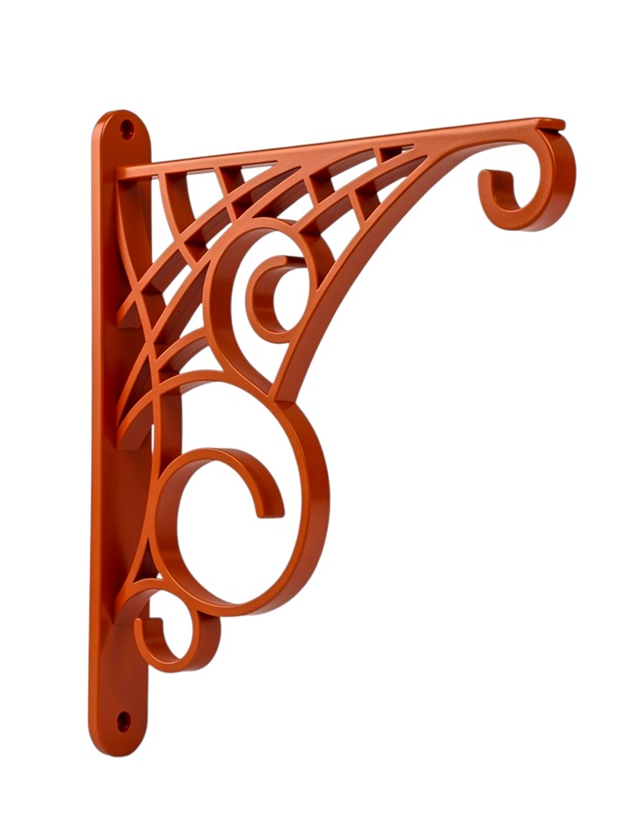 Кронштейн для кашпо, пластиковый, цвет терракот