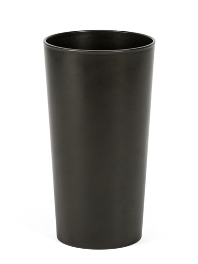 Кашпо для цветов «Камелия», вставка 9 л, 26×26×46 см, пластиковое, цвет графит