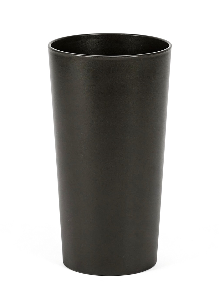 Кашпо для цветов «Камелия», вставка 9 л, 26×26×46 см, пластиковое, цвет графит - Фото 1