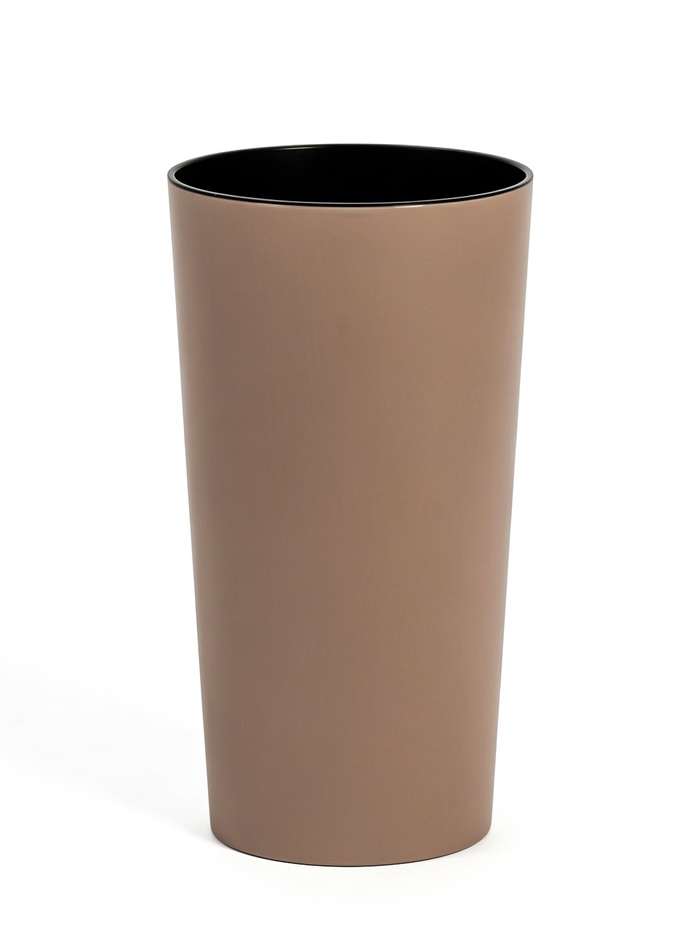 Кашпо для цветов «Камелия», вставка 9 л, 26×26×46 см, пластиковое, цвет капучино - Фото 1