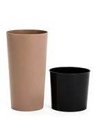 Кашпо для цветов «Камелия», вставка 9 л, 26×26×46 см, пластиковое, цвет капучино - Фото 3