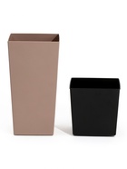 Кашпо для цветов «Жасмин», вставка 11 л, 25×25×46 см, пластиковое, цвет капучино - Фото 4