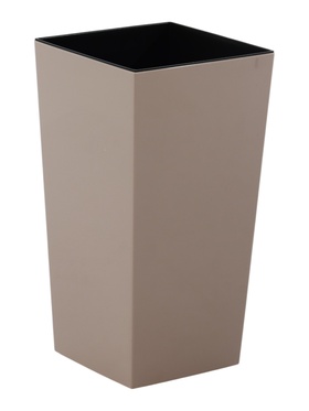 Кашпо для цветов «Жасмин», вставка 4.5 л, 19×19×36 см, пластиковое, цвет капучино  (артикул 10999723)  большой выбор товаров оптом и в розницу по низким ценам с доставкой