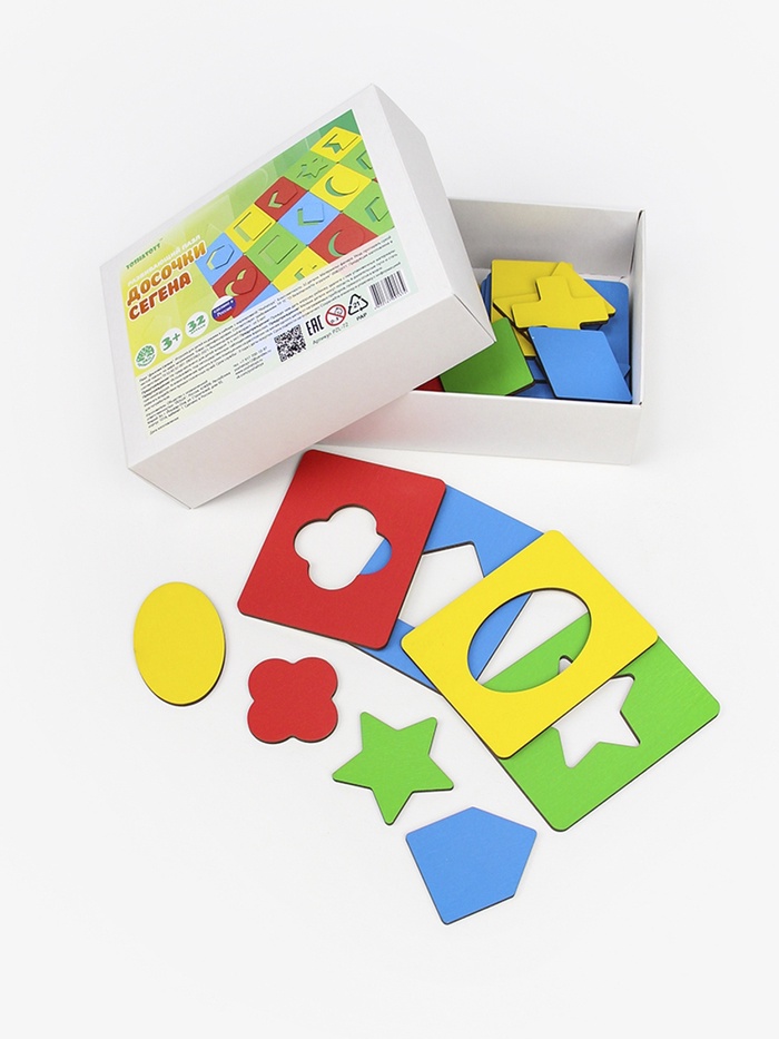 Досочки Сегена YOSHATOYS, 16 фигур, 4 цвета, 4 уровня сложности - Фото 1
