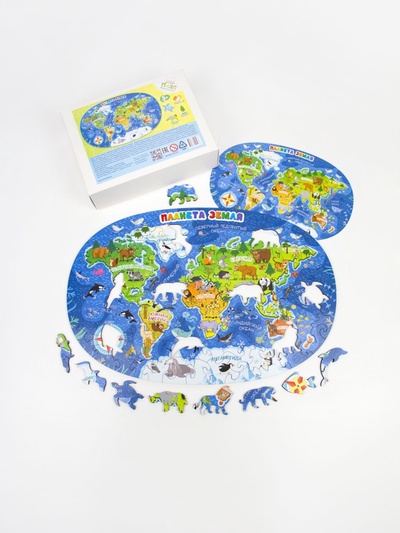 Пазл деревянный YOSHATOYS «Планета Земля»