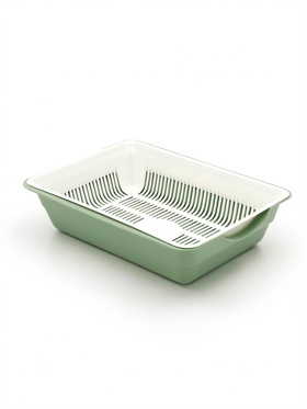 Туалет для кошек глубокий, 36×25×9 см, с сеткой, белый, мятный  (артикул 10986423)  большой выбор товаров оптом и в розницу по низким ценам с доставкой