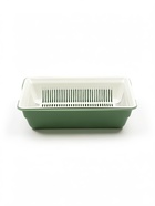 Туалет для кошек глубокий, 36×25×9 см, с сеткой, белый, мятный - фото 809614778