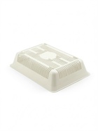 Туалет для кошек глубокий, 36×25×9 см, с сеткой, белый, мятный - фото 809614782