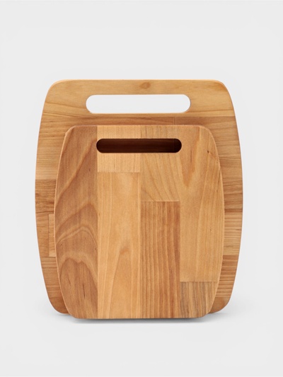 Набор разделочных досок, 2 шт., 24×21 см, 19.5×17 см, дерево берёза, пропитаны минеральным маслом