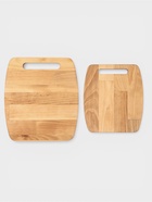 Набор разделочных досок, 2 шт., 24×21 см, 19.5×17 см, дерево берёза, пропитаны минеральным маслом  (артикул 11001268)  большой выбор товаров оптом и в розницу по низким ценам с доставкой