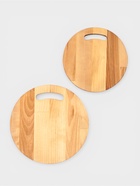 Набор разделочных досок, 2 шт., d=21 см, d=17.5 см, дерево берёза, пропитаны минеральным маслом - Фото 2