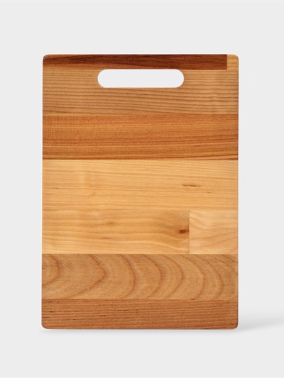 Доска разделочная, 25×18×1.8/1.6 см, дерево берёза, пропитана маслом, бежевая