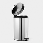УЦЕНКА Ведро мусорное с педалью, 12 л, нерж. сталь - Фото 2