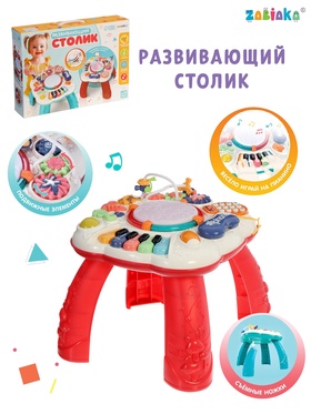 УЦЕНКА ZABIAKA Развивающий столик, световые и звуковые эффекты, цвет красный SL-05860B 11009857