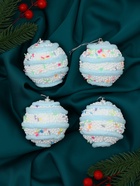 УЦЕНКА Набор шаров пластик d-7 см, 4 шт "Маттео" голубой - Фото 3