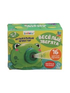 УЦЕНКА ZABIAKA Музыкальный проектор "Весёлые зверята", звук, свет, цвет зелёный SL-05916 - Фото 3