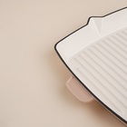 УЦЕНКА Сковорода - гриль SL Home, d=26 см, h=4.5 см, два слива, эмалированное покрытие, индукция, чугун, бежевая - Фото 4