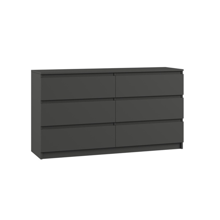 УЦЕНКА Комод с 6 ящиками Мадера, 1200х420х775, Графит - Фото 1