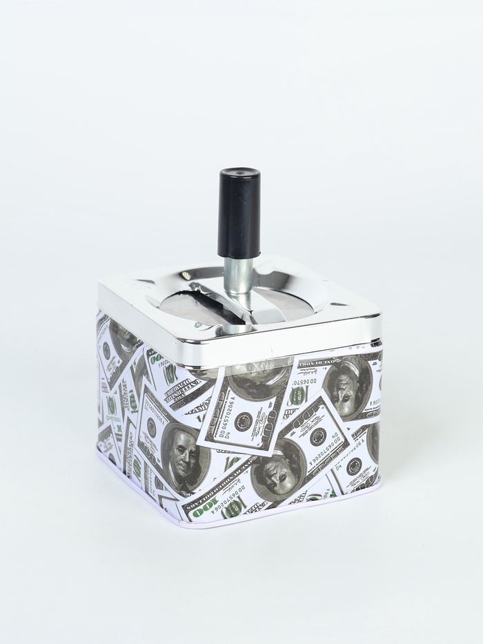 УЦЕНКА Пепельница для дома бездымная «Доллар», для сигарет и стиков, 8.5×12 см - Фото 1