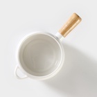 УЦЕНКА Супница BellaTenero, 400 мл, 20.5×11.5×6.5 см, с ручкой, на бамбуковой подставке, фарфор, белая - Фото 5