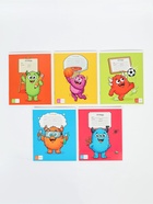 Тетрадь в клетку, 12 листов, А5, на скрепке «Монстрики» МИКС  (артикул 10971383)  большой выбор товаров оптом и в розницу по низким ценам с доставкой