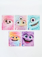 Тетрадь 12 листов в косую линейку, А5, на скрепке «Монстрики» МИКС - Фото 2