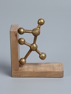 УЦЕНКА Держатель для книг «Молекулы», 40×8×20 см, никелевое и латунное покрытие, 2 шт. - Фото 2