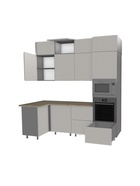 Кухонный гарнитур угловой «Аликанте 2», 1000×2400 мм, цвет чесура тёмная/чесура светлая - Фото 3