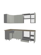 Кухонный гарнитур угловой «Аликанте 4», 1000×2450 мм, цвет чесура тёмная/чесура светлая - Фото 3