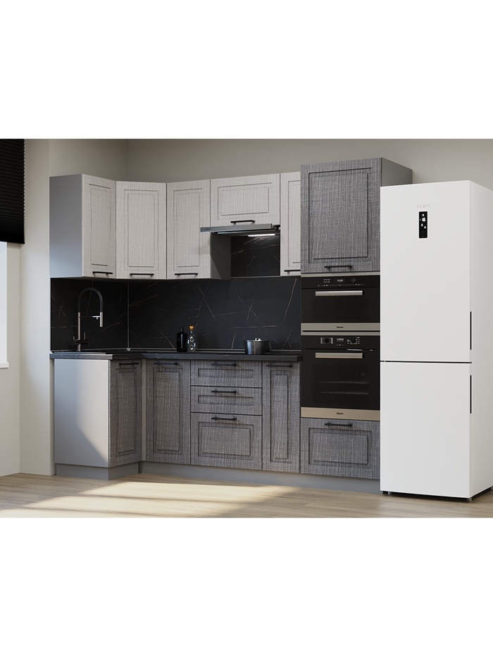 Кухонный гарнитур угловой «Аликанте 6», 1000×2500 мм, цвет чесура тёмная/чесура светлая - Фото 1