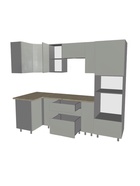 Кухонный гарнитур угловой «Аликанте 6», 1000×2500 мм, цвет чесура тёмная/чесура светлая - Фото 3