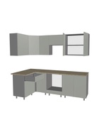 Кухонный гарнитур угловой «Аликанте 9», 1200×2400 мм, цвет шарли розовый/шарли белый - Фото 3